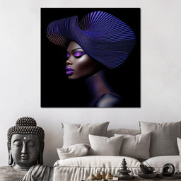 Grace in Violet and Blue - TooplesArt - NicheCanvas