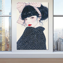 Polka Dot Afternoon Beauty - NicheCanvas