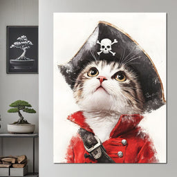 Feline Pirate Adventure - NicheCanvas