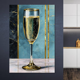 Gilded Champagne Elegance - NicheCanvas