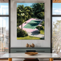 Palm Garden Tennis Court Retreat - NicheCanvas
