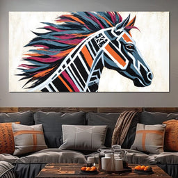 Galloping Vivid Stripes - Alicia Smith - NicheCanvas