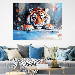 Majestic Tiger Brushstrokes - NicheCanvas