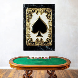 Opulent Ace of Spades Elegance - NicheCanvas
