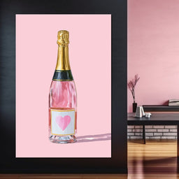 Blush Rose Champagne Heart - NicheCanvas
