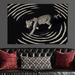 Leopard In Radiant Echoes - NicheCanvas