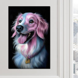 Pink & Blue Golden - NicheCanvas