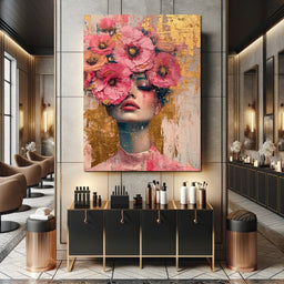 Bloomed Reverie in Gold - NicheCanvas