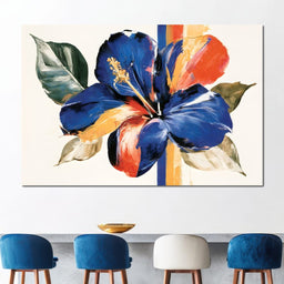 Vibrant Petals Resting On Vertical Light - NicheCanvas