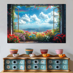 Blossom Breeze Panorama - NicheCanvas