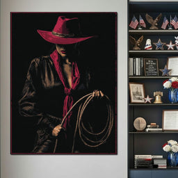 Midnight Cowgirl Red Hat - NicheCanvas