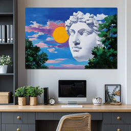 Sunlit Marble Reverie - NicheCanvas