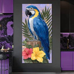 Tropical Parrot Gaze - NicheCanvas