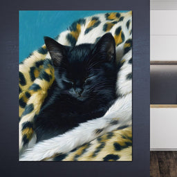 Slumbering Feline Dreams - NicheCanvas