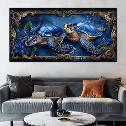 Oceanic Serenity Turtles - NicheCanvas