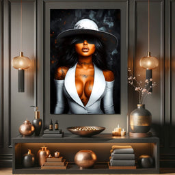 Enigmatic Glamour Portrait - NicheCanvas