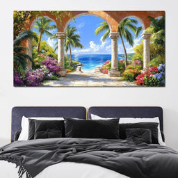 Mediterranean Paradise Vista - NicheCanvas