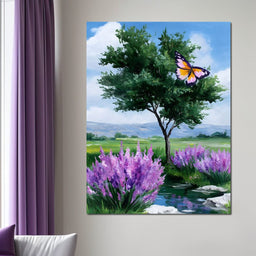 Butterfly Meadow Tranquility - NicheCanvas