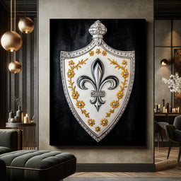 Fleur De Lys Shield Radiance - NicheCanvas