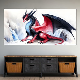 Dragon of Frozen Peaks - NicheCanvas