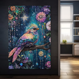 Enchanted Birdsong Night Tapestry - NicheCanvas