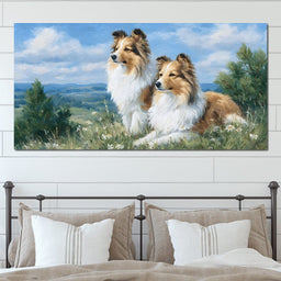 Pastoral Collie Companions - NicheCanvas