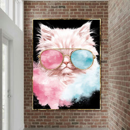 Cool Cat Sunglasses Portrait - NicheCanvas