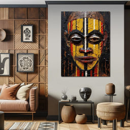 Tribal Mask 09 - Sakeem Gibbs - NicheCanvas