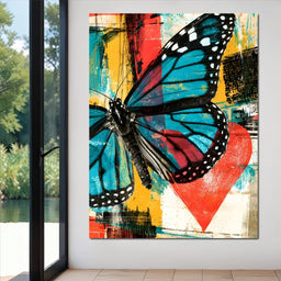 Neon Pulse Of A Painted Heart - NicheCanvas