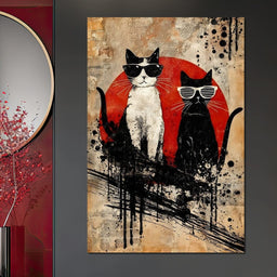 Streetwise Cats With Shades - NicheCanvas