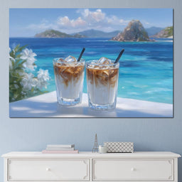 Tropical Iced Coffee Escape - NicheCanvas