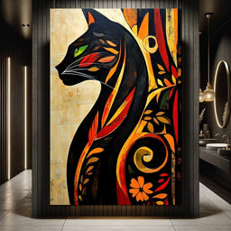 Feline Symphony Shadows - NicheCanvas