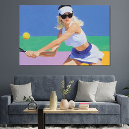 Sunlit Rally Court Elegance - NicheCanvas