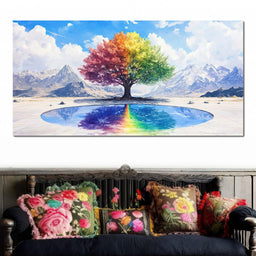 Rainbow Reflections Oasis - NicheCanvas