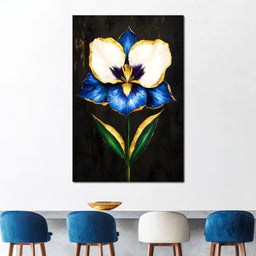 Golden Petals Midnight Serenade - NicheCanvas