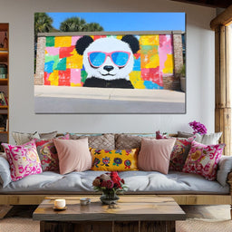 Street Art -  Panda Shades - NicheCanvas
