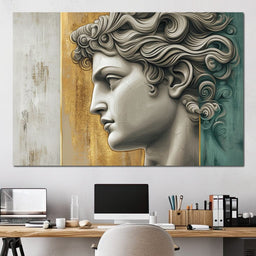 Gilded Classical Profile - Wildrose Creations - NicheCanvas