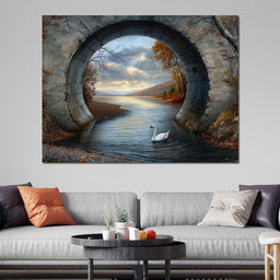 Swan's Passage - TooplesArt - NicheCanvas