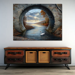 Swan's Passage - TooplesArt - NicheCanvas