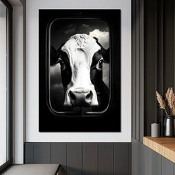 Majestic Bovine Portrait Sky - NicheCanvas
