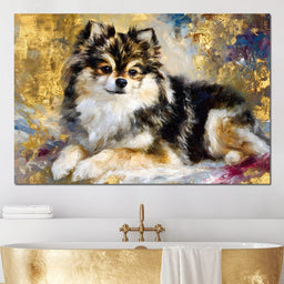 Golden Pomeranian Portrait Glow - NicheCanvas