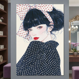 Polka Dot Afternoon Beauty - NicheCanvas