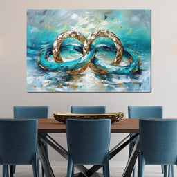 Eternal Bond of Golden Tides - NicheCanvas