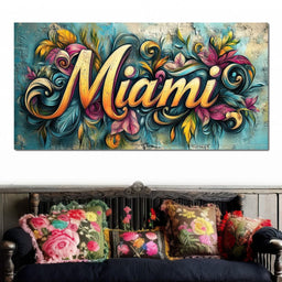 Miami Floral Wonder - NicheCanvas