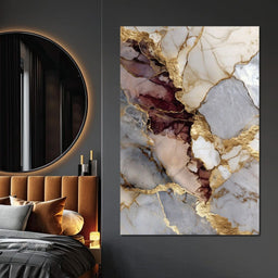 Gilded Marble Rift Elegy - NicheCanvas