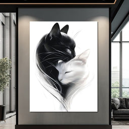 Cats Embrace - NicheCanvas