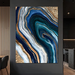 Currents of Gilded Stone - NicheCanvas