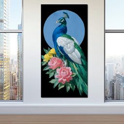Majestic Peacock Blossoms - NicheCanvas