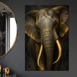 Elephant Gilded Wisdom - NicheCanvas