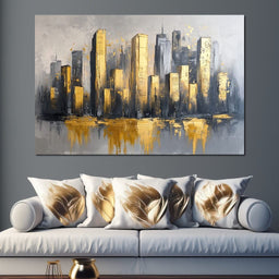 Golden Skyline Awakening - NicheCanvas